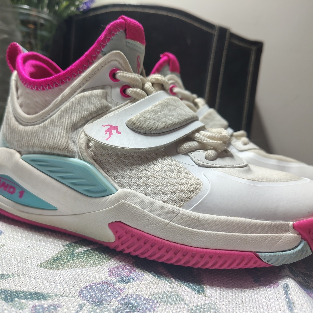Jordan Kids Sneakers in Pink, White, and Blue
